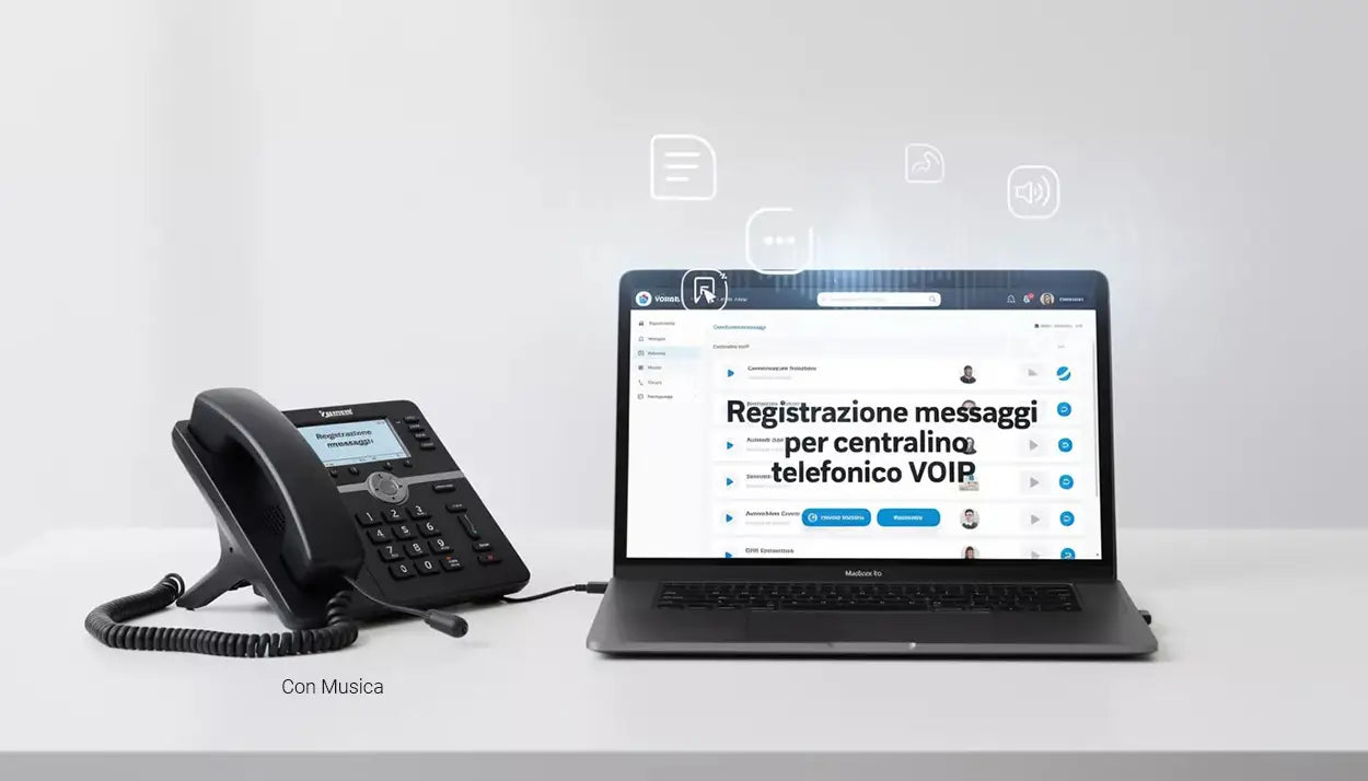 Registrazione e montaggio messaggi vocali IVR (senza musica)